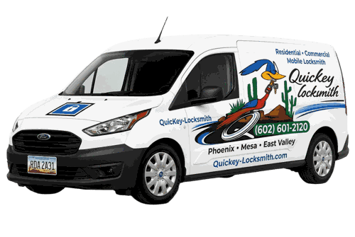 QuicKey Locksmith service van serving Mesa, Chandler, Tempe and Gilbert